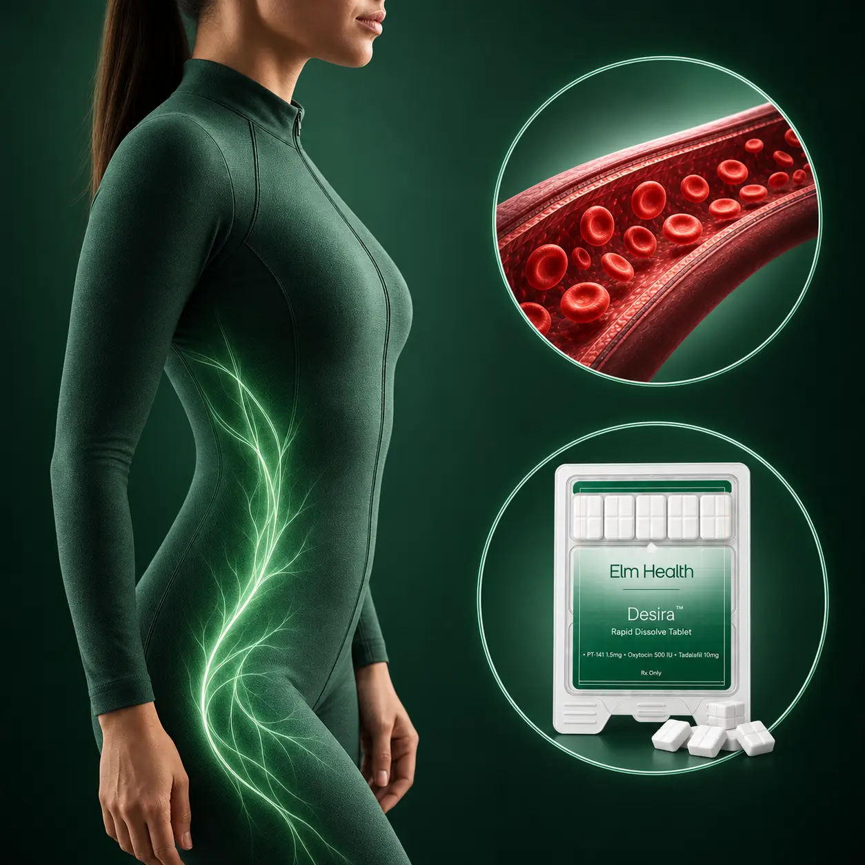Desira illustration for Restores Blood Flow So Your Body Can Follow When You Are Ready