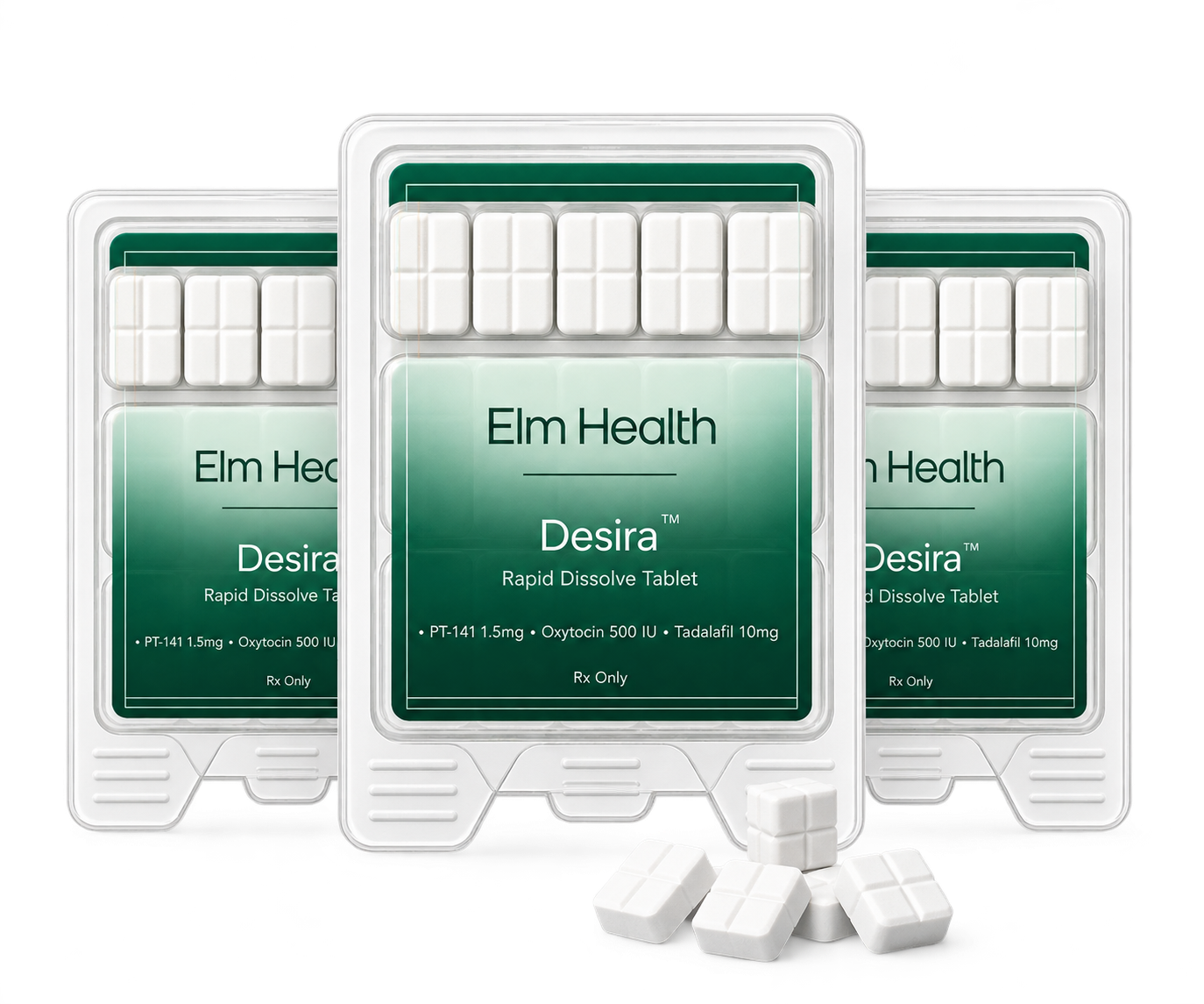 Three Elm Health Desira rapid dissolve tablet packs